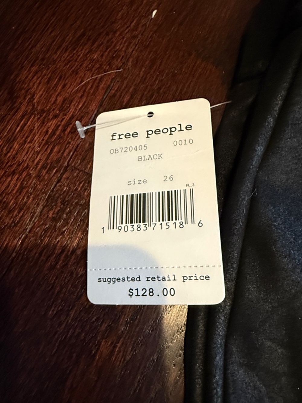 Free People Black Faux Leather Studded Leggings - Picture 2 of 4